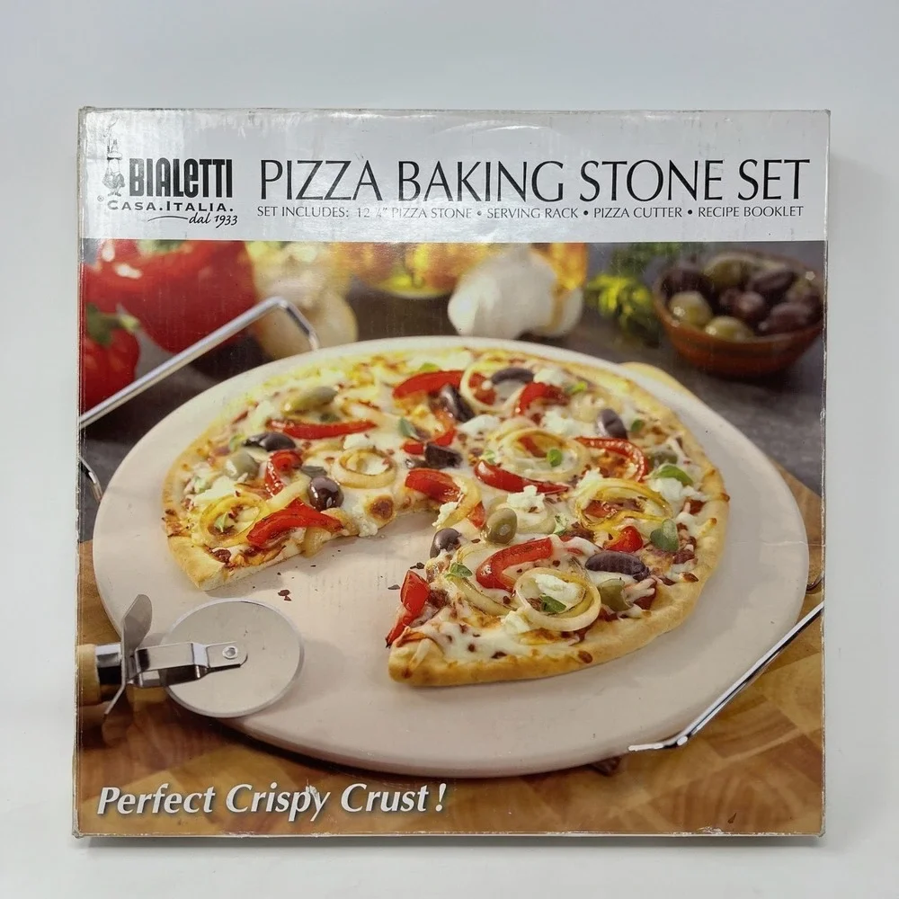 Bialetti Pizza Baking Pizza Stone Set 12.75